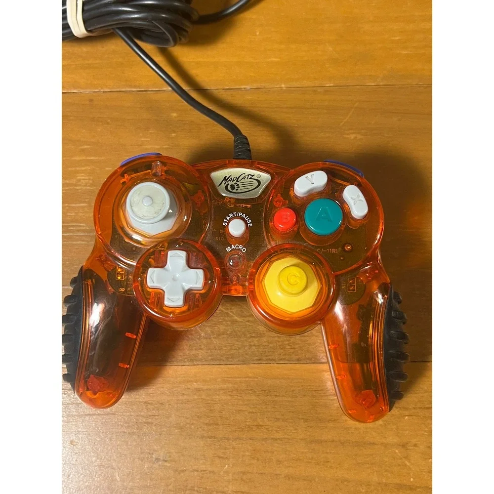 Mad Catz MicroCon GameCube Controller Translucent Orange Wired 8226 Retro Gaming